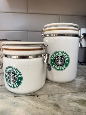 Starbucks Mermaid Siren Logo 2pc Canister